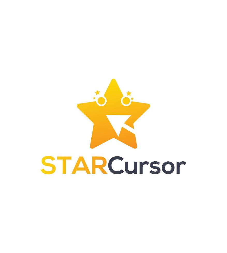 sjabloon voor cursorlogo starten vector