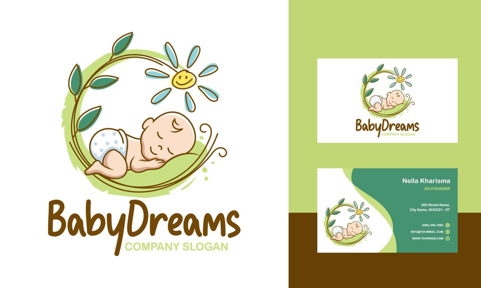 schattige baby logo ontwerp vector