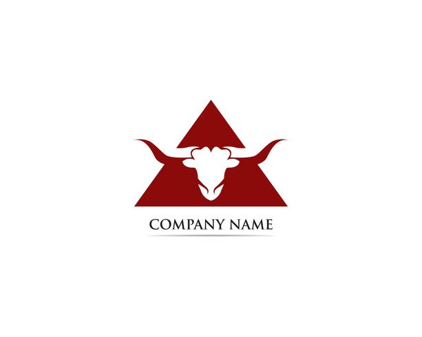 Stierenhoorn logo en symbolen sjabloon vector