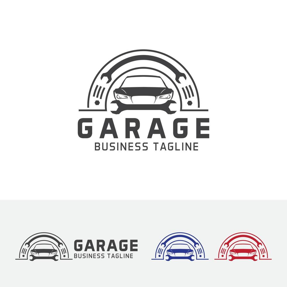 garage vector logo sjabloon