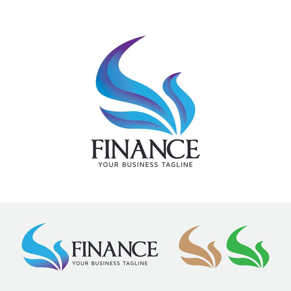 abstracte financiële logo sjabloon vector