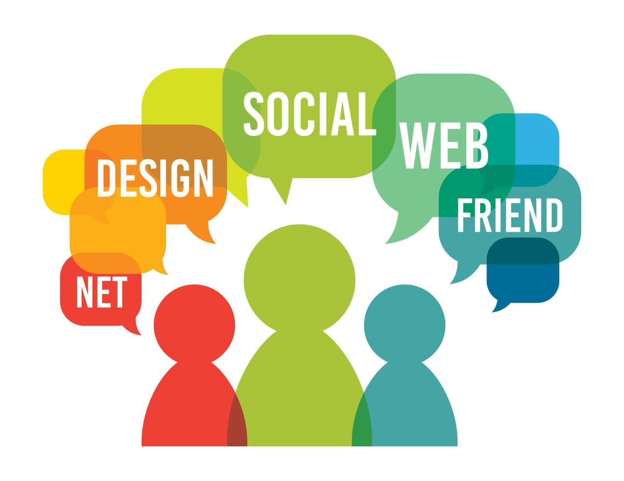 sociale media web internet achtergrond vector