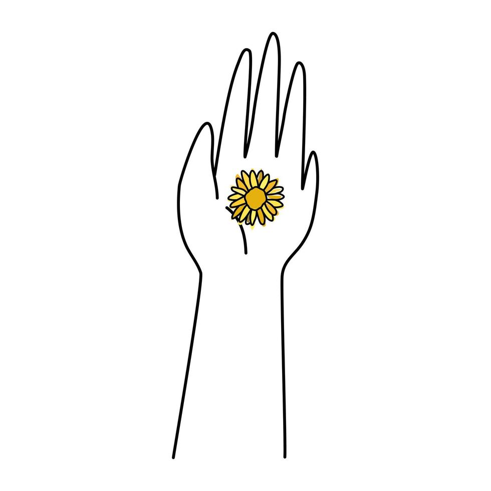 chrysant bloemen bij de hand. met de hand geschilderde bloemenvector. vectorbloemen voor decoratie. inpakpapier patroon. tuinieren. Red de wereld. illustratie. vector