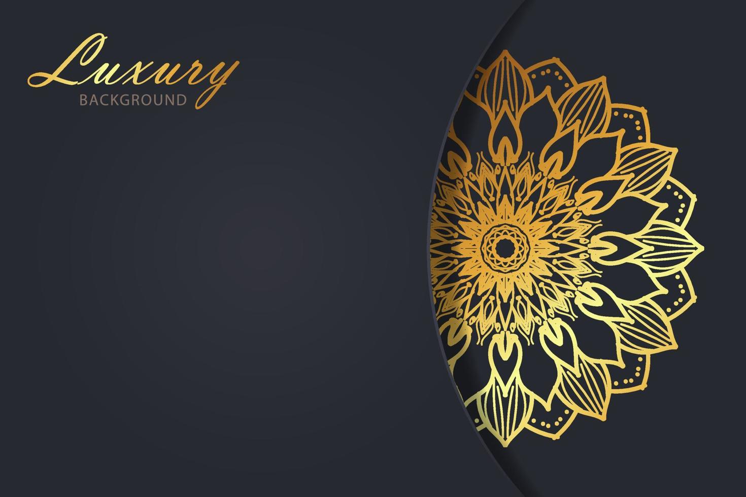 luxe mandala stijl gouden patroon achtergrond. vector