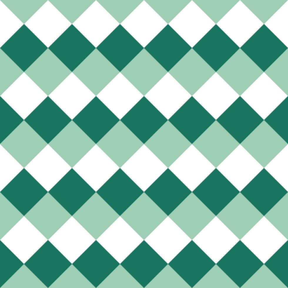drie groene tinten naadloze geruit patroon achtergrond vector