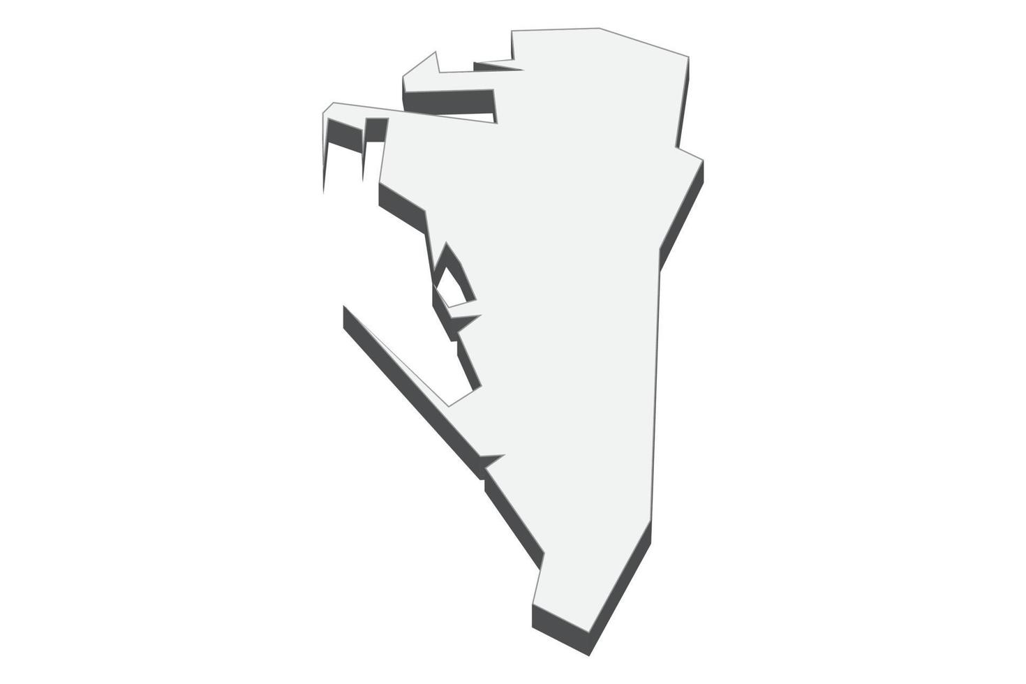 3D-kaartillustratie van Gibraltar vector