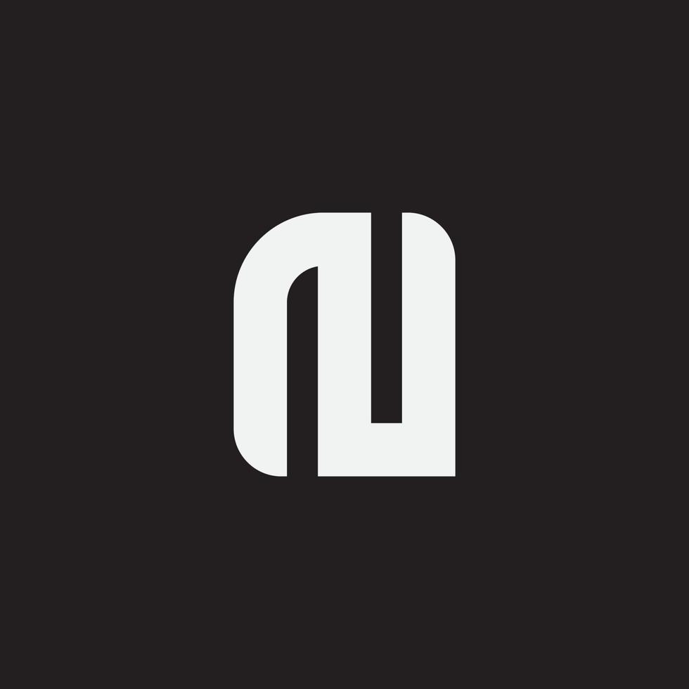 eerste letter n monogram logo. vector