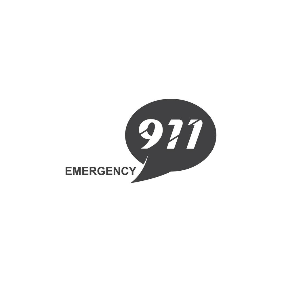 pictogramsjabloon voor noodoproepen met 911 vector