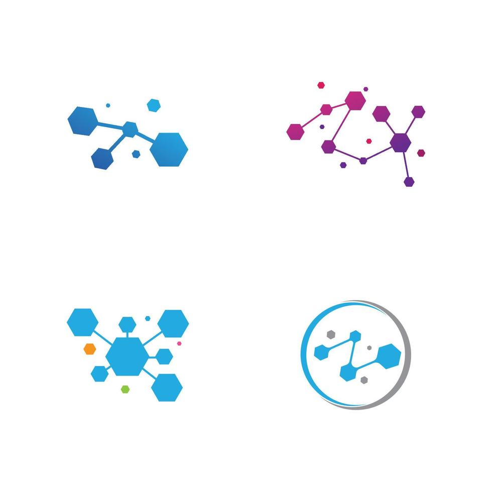 molecuul logo sjabloon vector pictogram