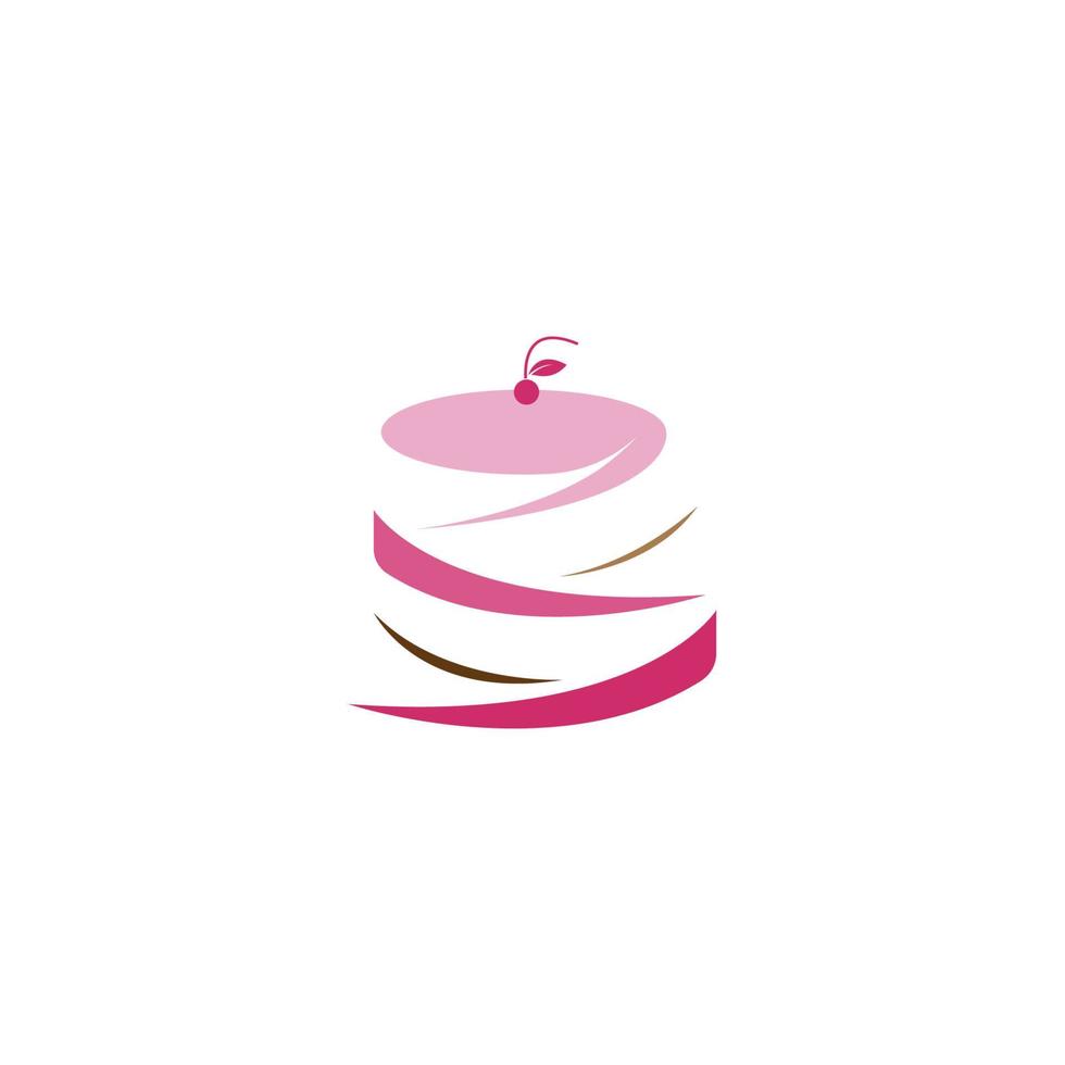 cake bakkerij logo ontwerp vector