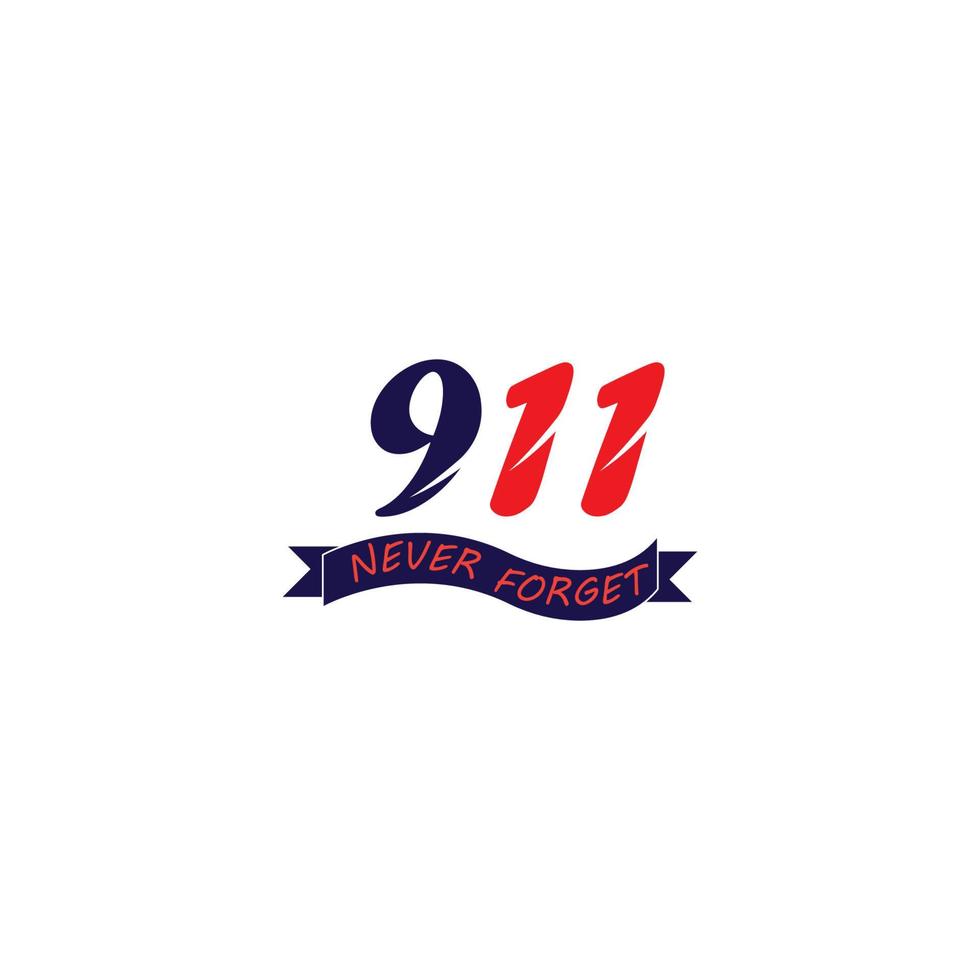 11 sept. patriotten dag. we zullen nooit vergeten. ontwerp voor ansichtkaart vector