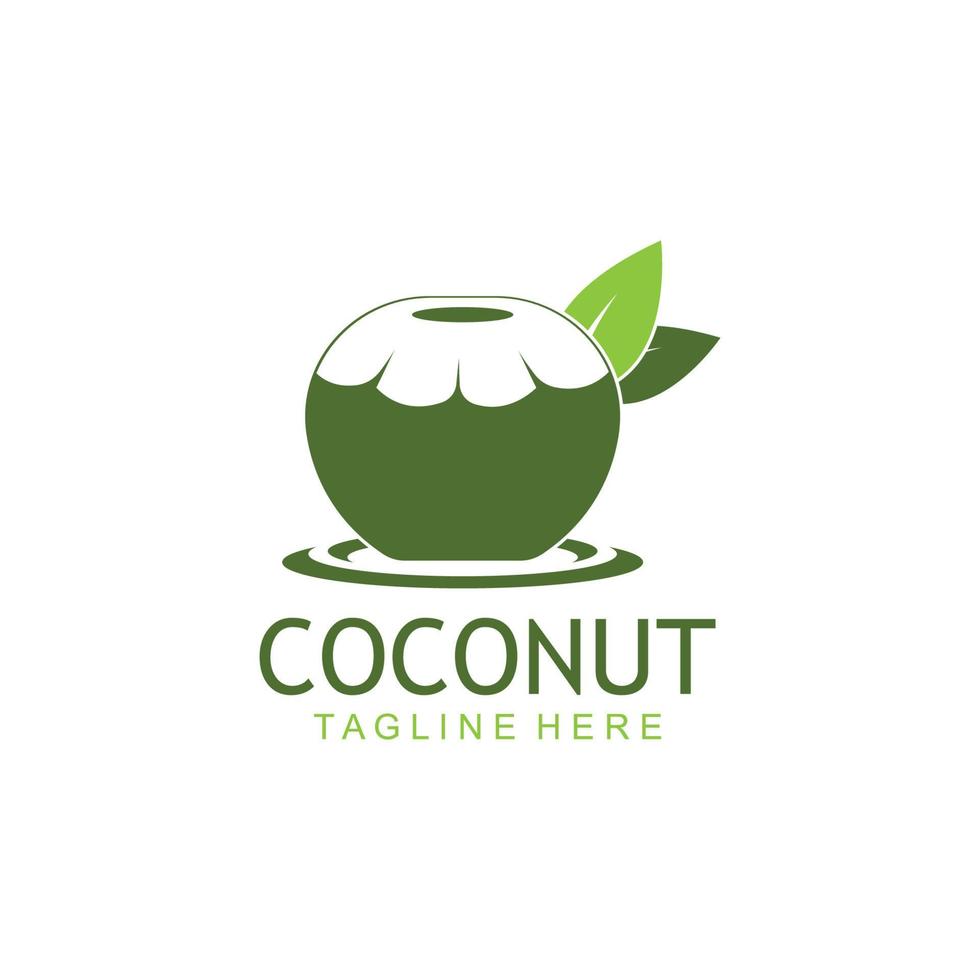 kokosnoot logo vector sjabloon