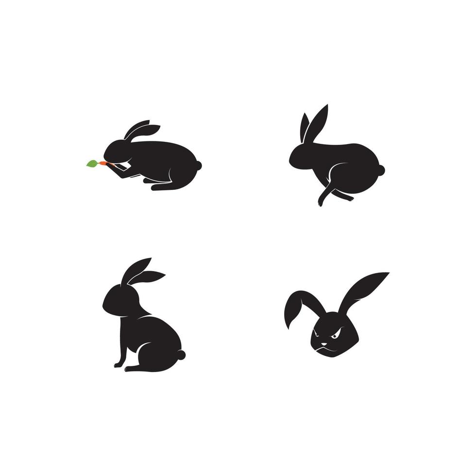 konijn logo sjabloon vector pictogram illustratie ontwerp