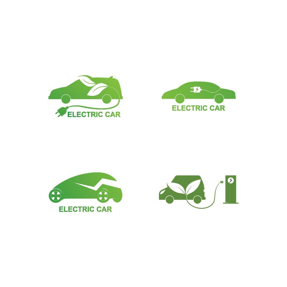 elektrische auto groene auto vectorillustratie vector