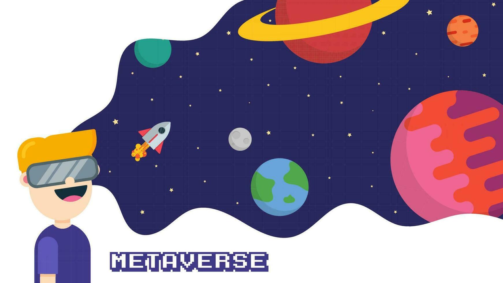 vector van visie van metaverse. perfect voor metaverse-ontwerp, metaverse-sjabloon, enz.