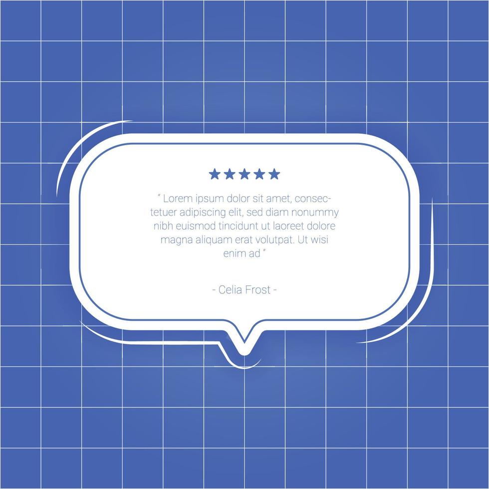 testimonial sjabloon bubble chat-concept geschikt voor web en mobiele app. vector