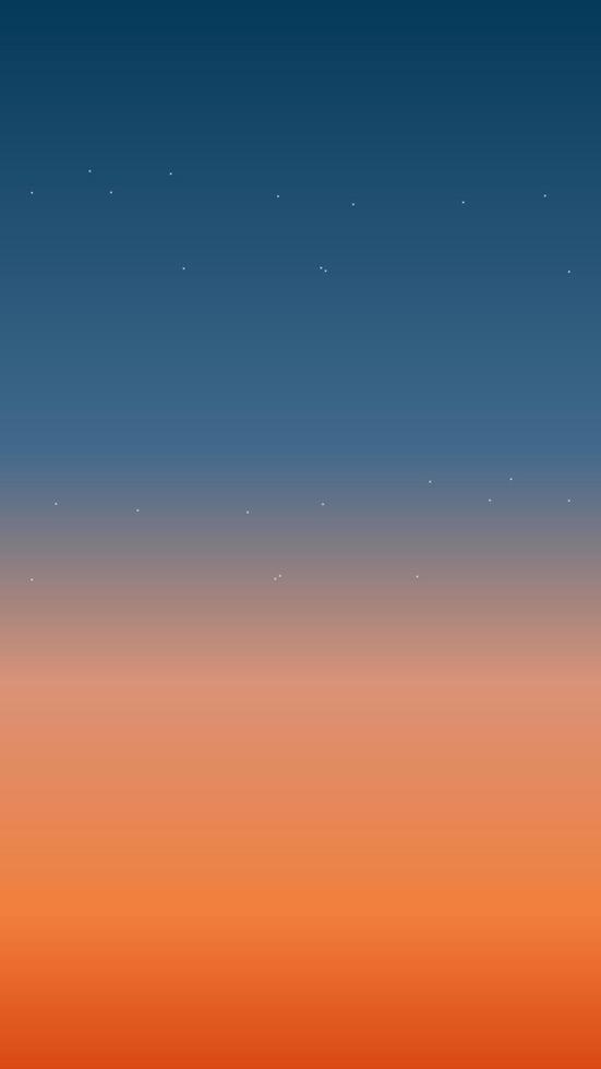 vectorillustratie van de zonsondergang vanaf de top van de heuvel vector