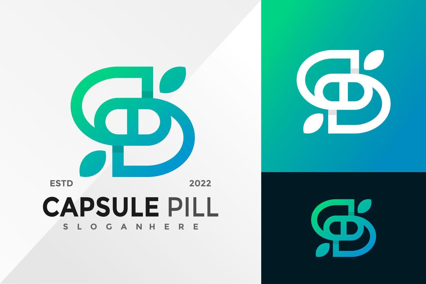 letter s capsule pil logo ontwerp vector illustratie sjabloon