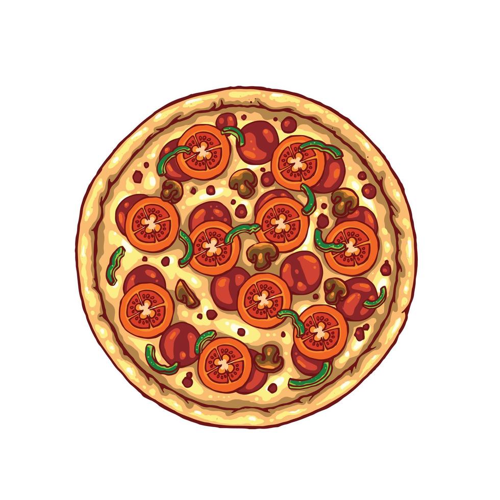 pizza geïsoleerde illustratie vector