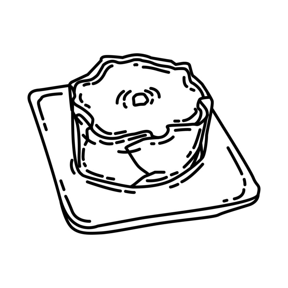 nian gao-pictogram. doodle hand getrokken of schets pictogramstijl. vector