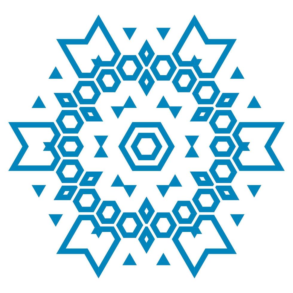 tribale mandala. sier geo ronde element geïsoleerd op een witte achtergrond. geometrische logo. vector