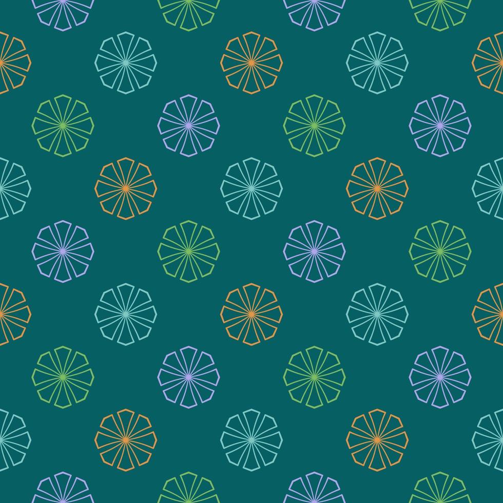 abstracte naadloze patroon met mandala bloem. mozaïek, tegel, polka dot. bloemen achtergrond. vector