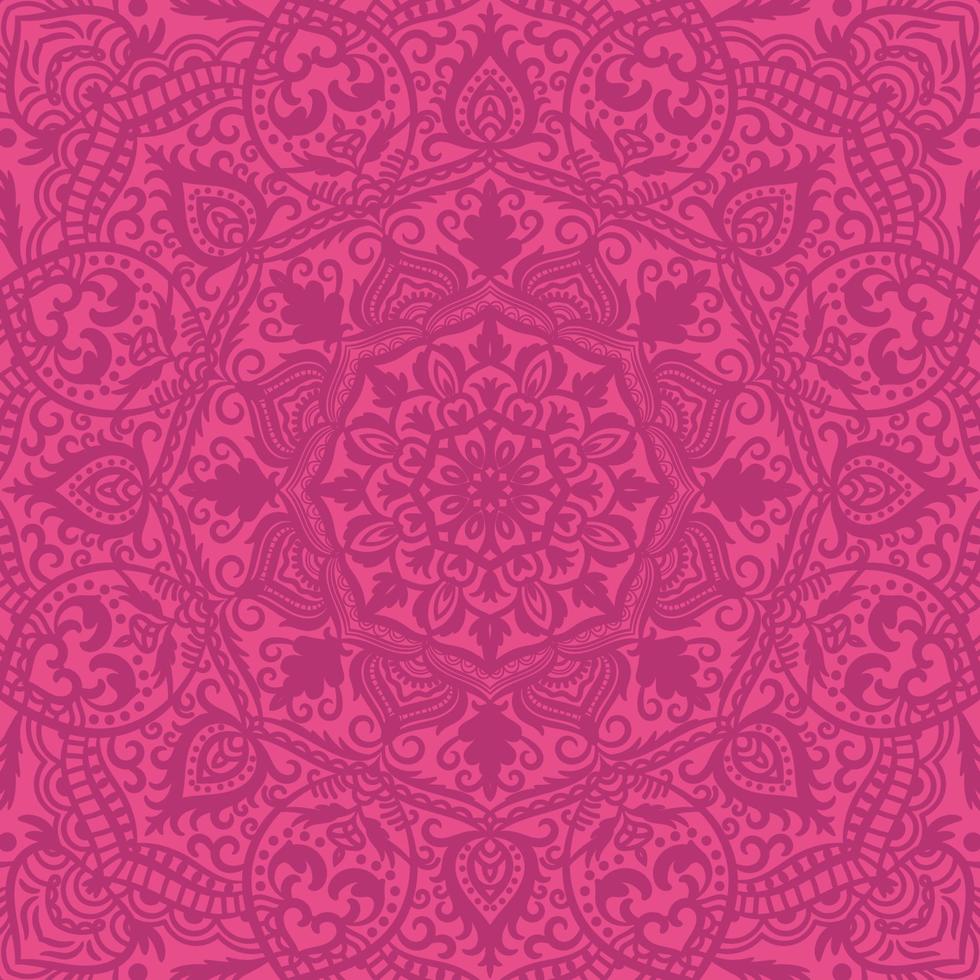 abstracte naadloze patroon met mandala bloem. mozaïek, tegel, polka dot. bloemen achtergrond. vector