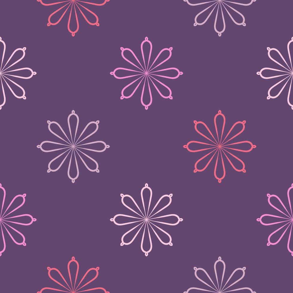 abstracte naadloze patroon met mandala bloem. mozaïek, tegel, polka dot. bloemen achtergrond. vector