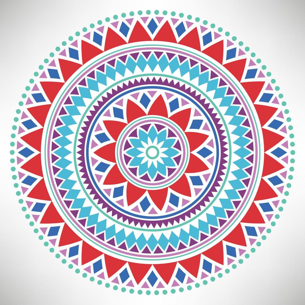 sier rond patroon. tribale mandala. geometrische cirkel geïsoleerd op een witte achtergrond. vector