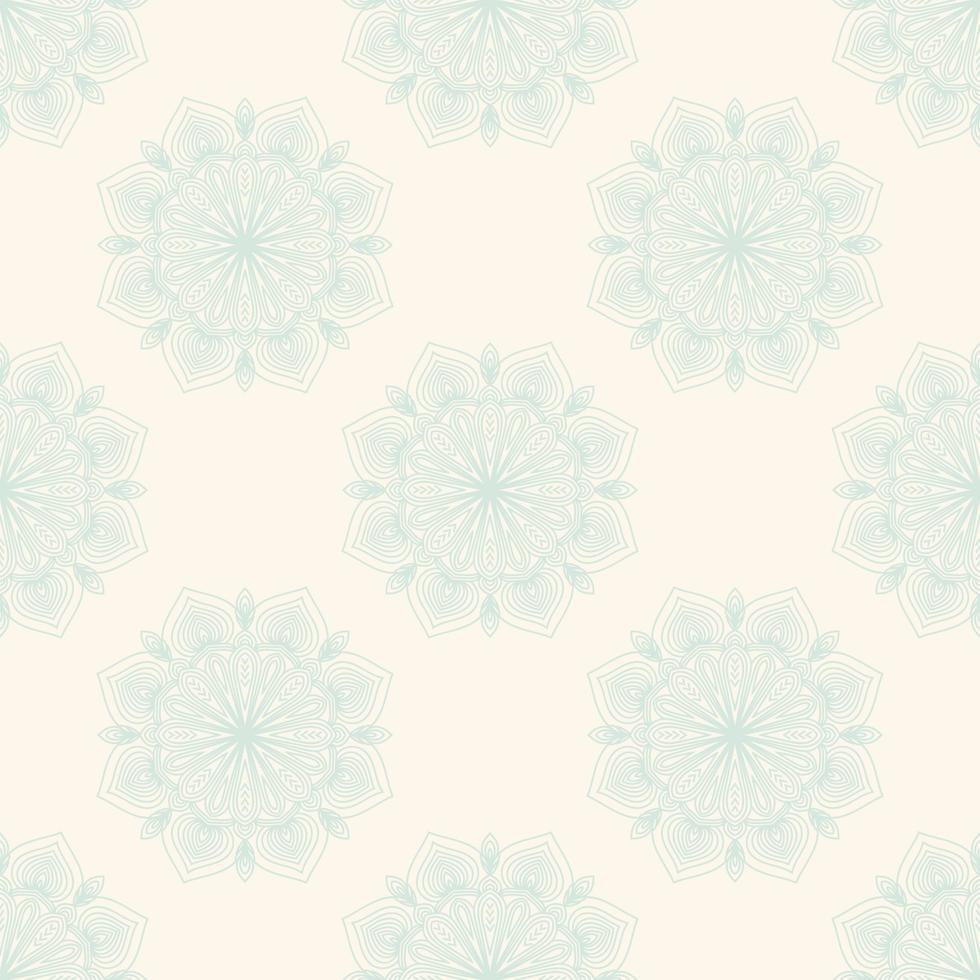 fantasie naadloos patroon met decoratieve mandala. abstracte ronde doodle bloem achtergrond. bloemen geometrische cirkel. vector