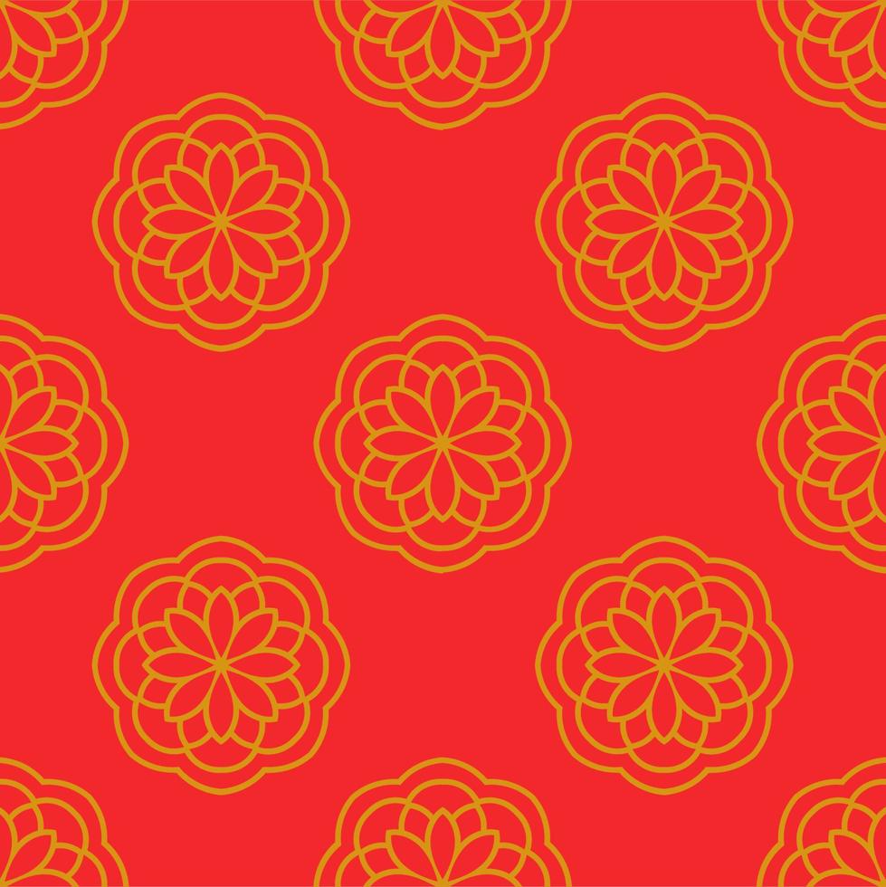 abstracte naadloze patroon met mandala bloem. mozaïek, tegel, polka dot. bloemen achtergrond. vector