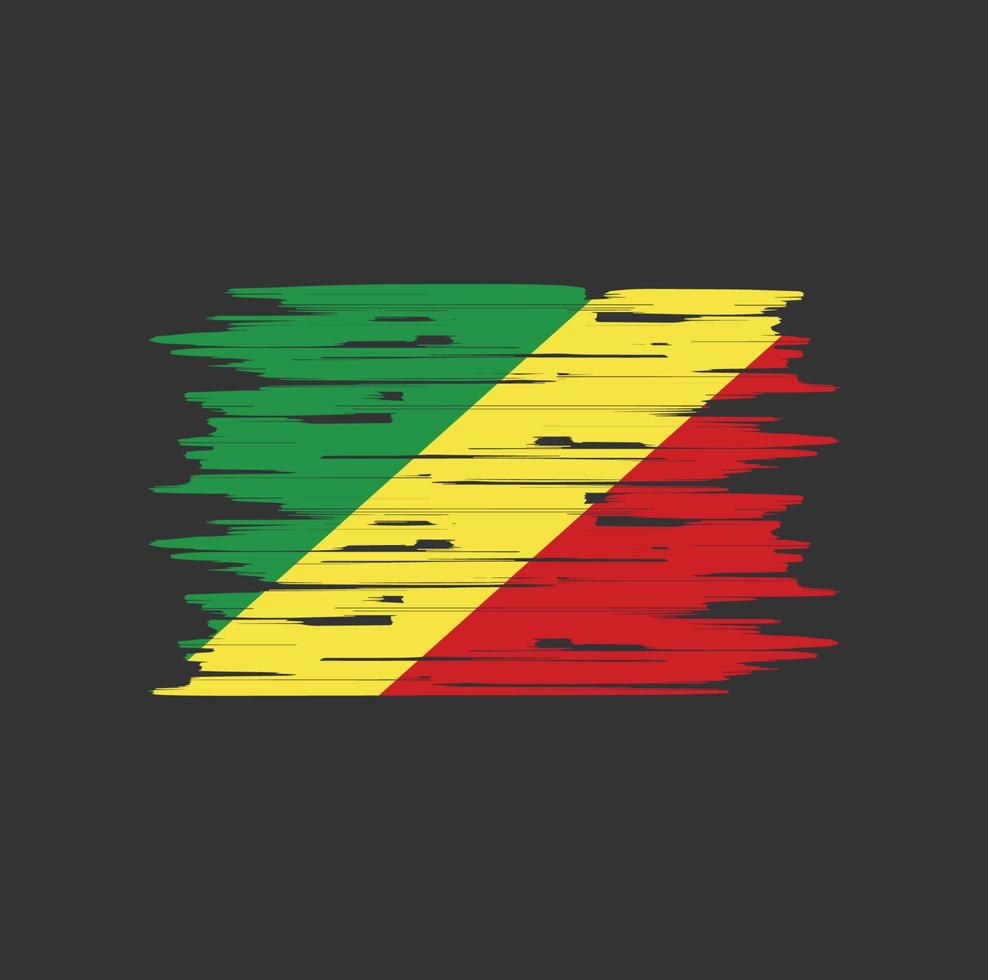 Congo vlag borstel vector