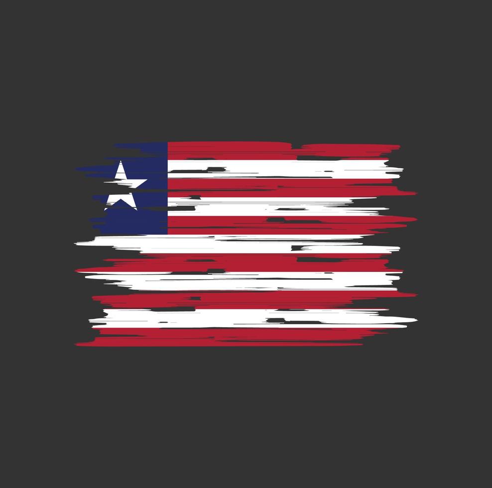 Liberia vlag borstel vector