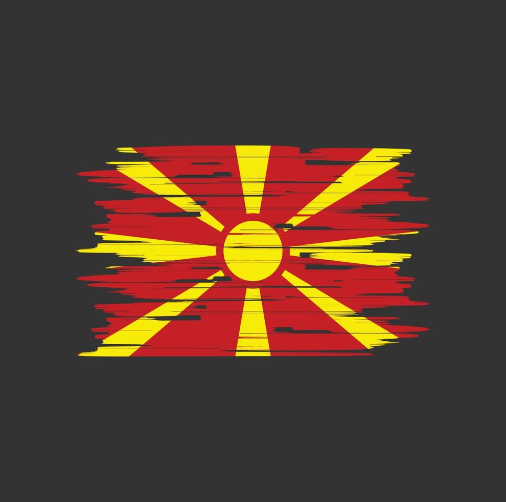 vlagborstel van noord-macedonië vector