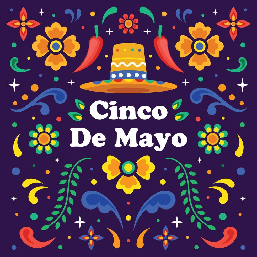 cinco de mayo platte achtergrond vector