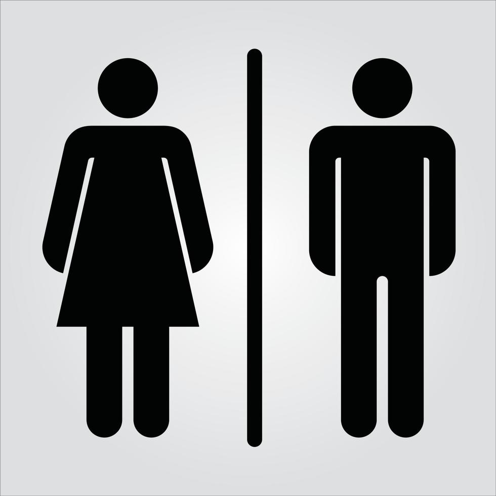 geïsoleerde glyph toilet teken pictogram schaalbare vectorafbeelding vector