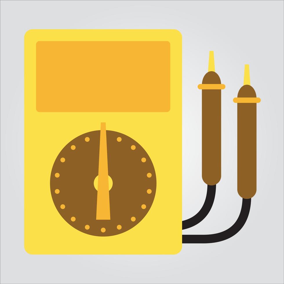 geïsoleerde kleur ampèremeter pictogram elektriciteit schaalbare vectorafbeelding vector