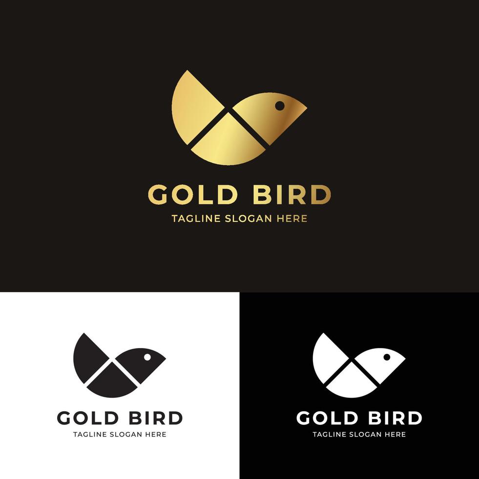 gouden vogel logo vector