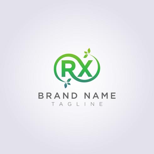 Logo Vector Leaf Icon Design RX Letter-symbool