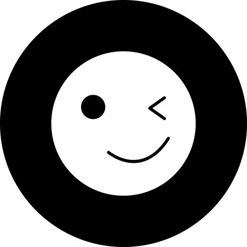 Vector knipoog Emoji-pictogram