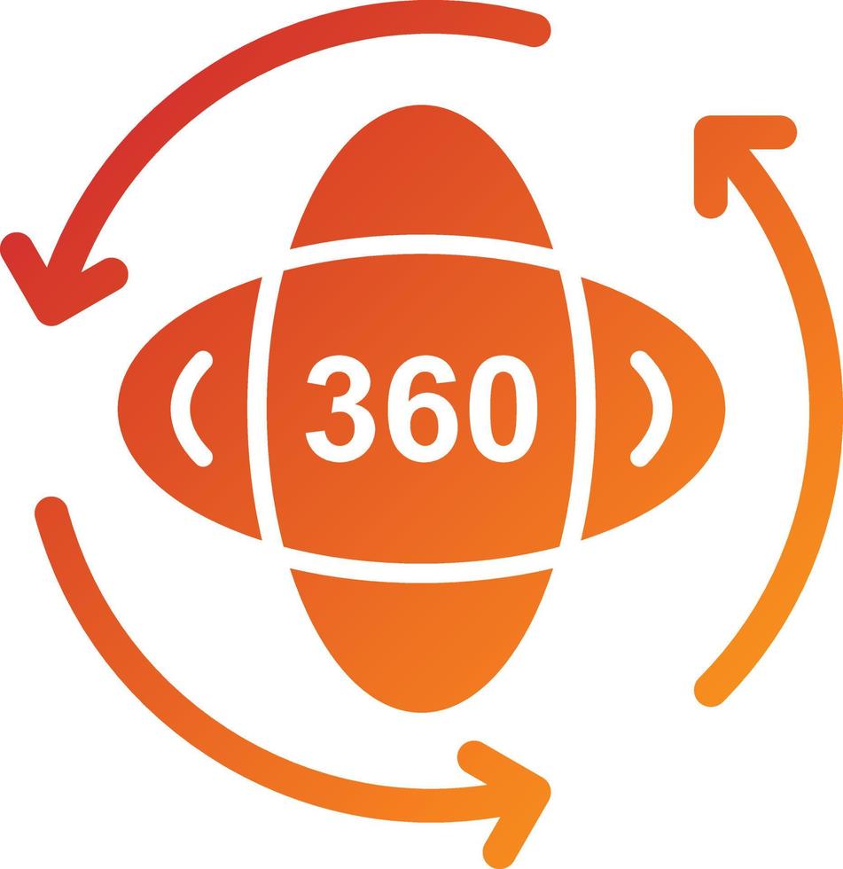 360 graden pictogramstijl vector