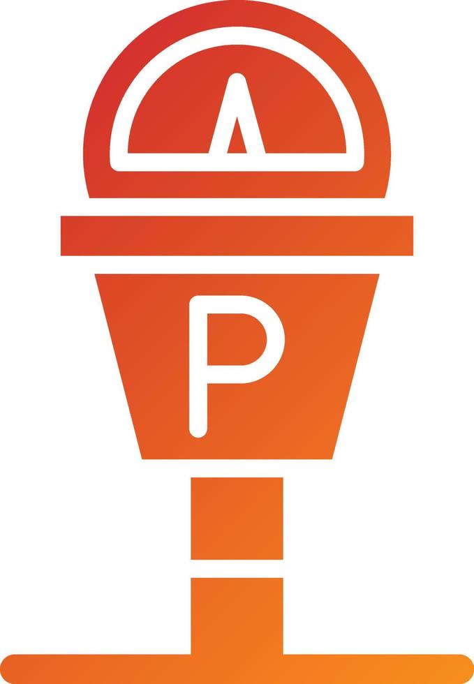 parkeermeter pictogramstijl vector