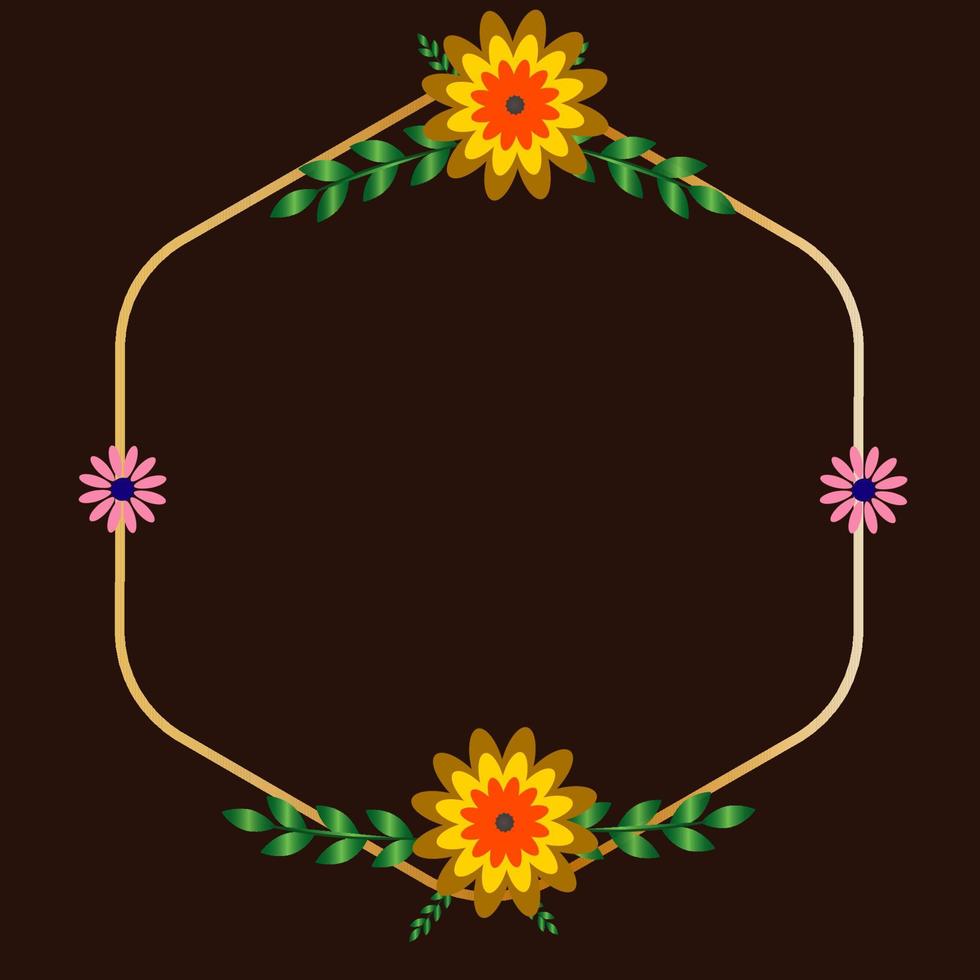 gekleurde bloemen frame vector