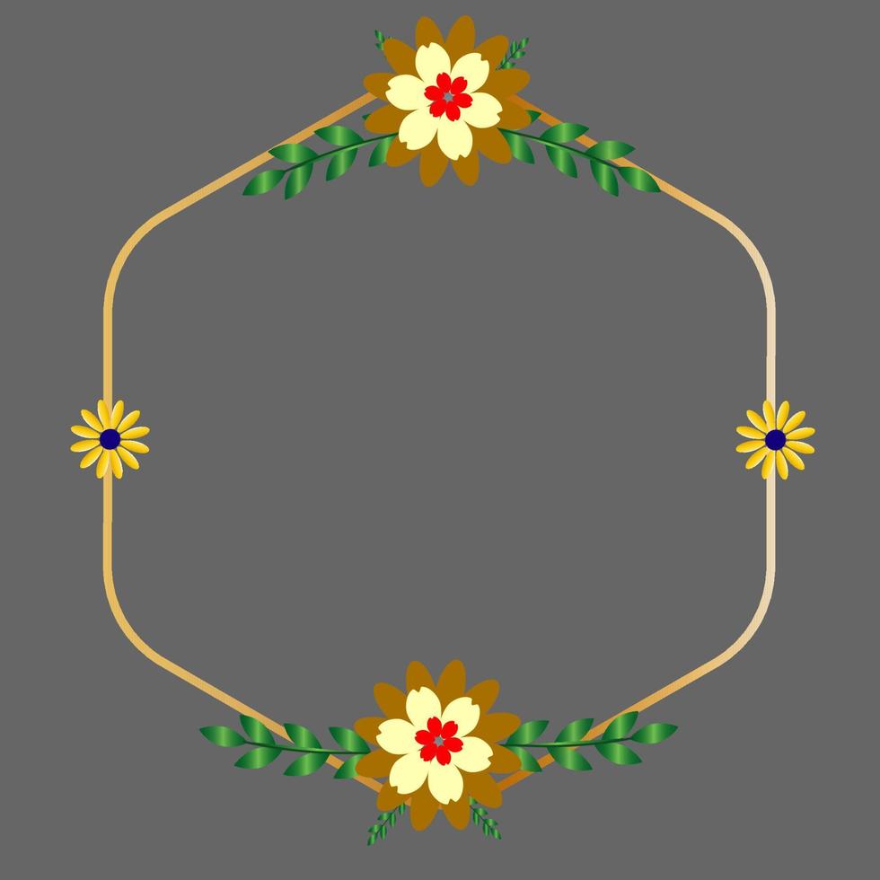 gekleurde bloemen frame vector