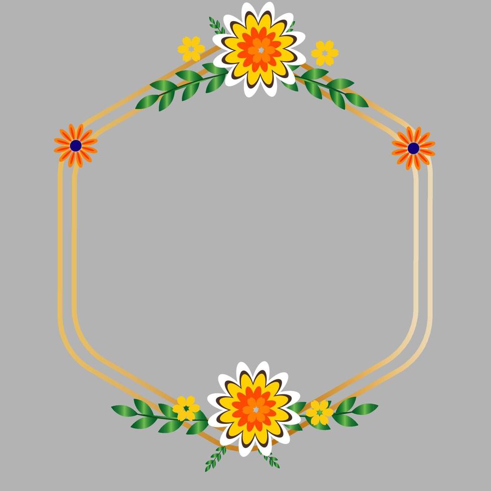 gekleurde bloemen frame vector