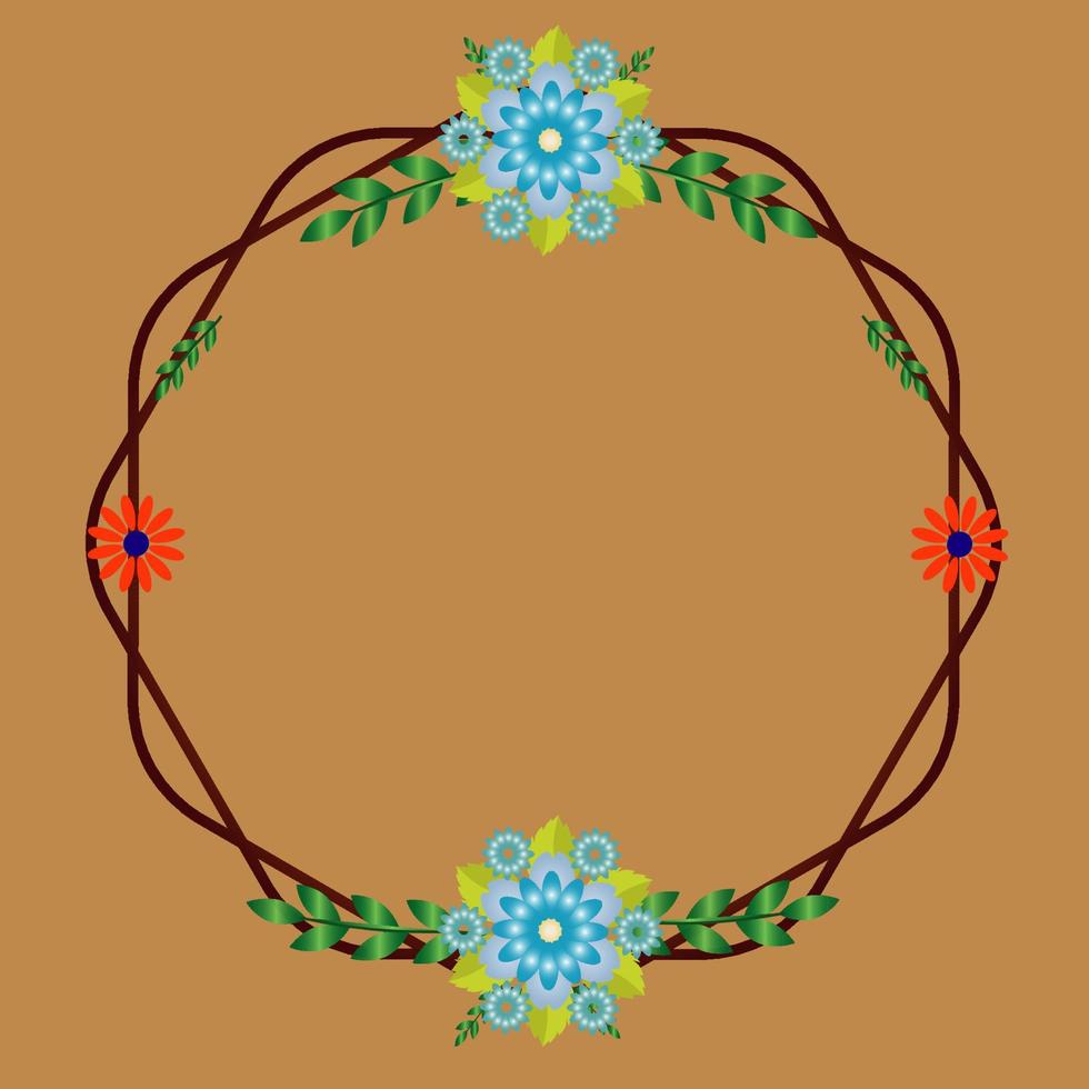 gekleurde bloemen frame vector