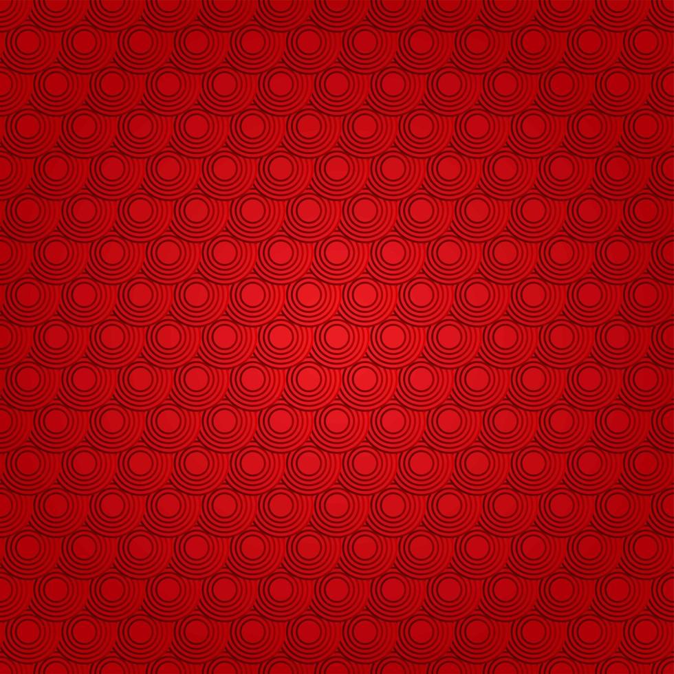 Chinees traditioneel naadloos patroon. rode oosterse achtergrond voor het nieuwe jaar met cirkels. vector illustratie