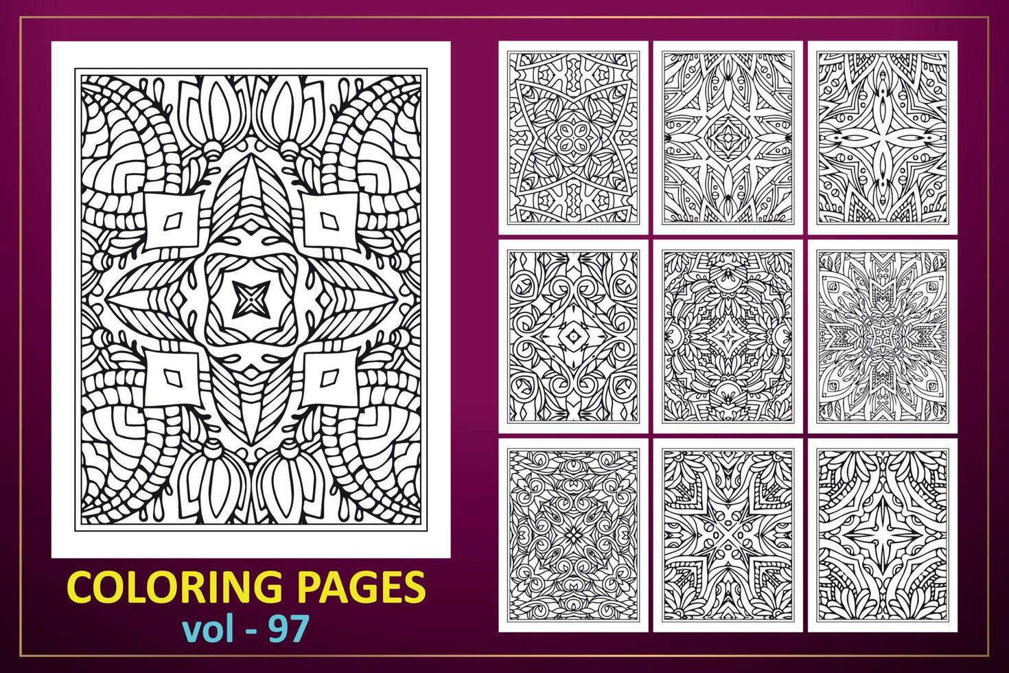 kleurplaat mandala achtergrond. zwart-wit kleurboek patroon. vector