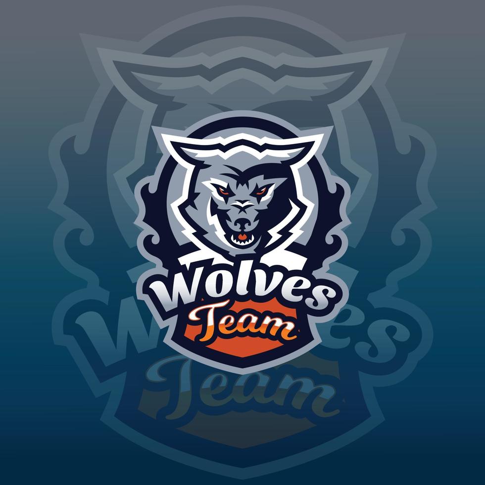 wolve e-sports gaming logo vector sjabloon. gaming-logo. sport logo ontwerp