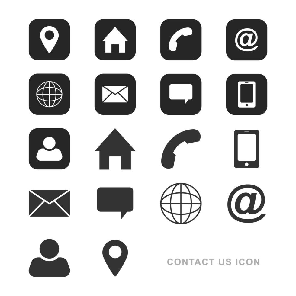 neem contact met ons op pictogram vector ontwerpsjablonen